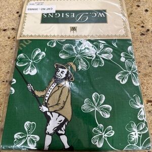 W.C. Designs 1993 NWT Vintage St Patrick’s Day 60x84” Oblong Cotton tablecloth